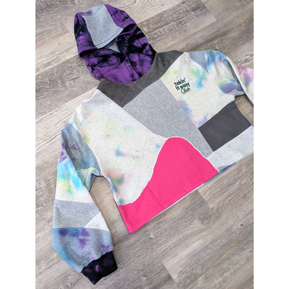 Colorful Patchwork Hoodie - Picture 3 of 7